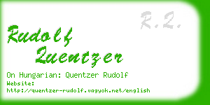 rudolf quentzer business card